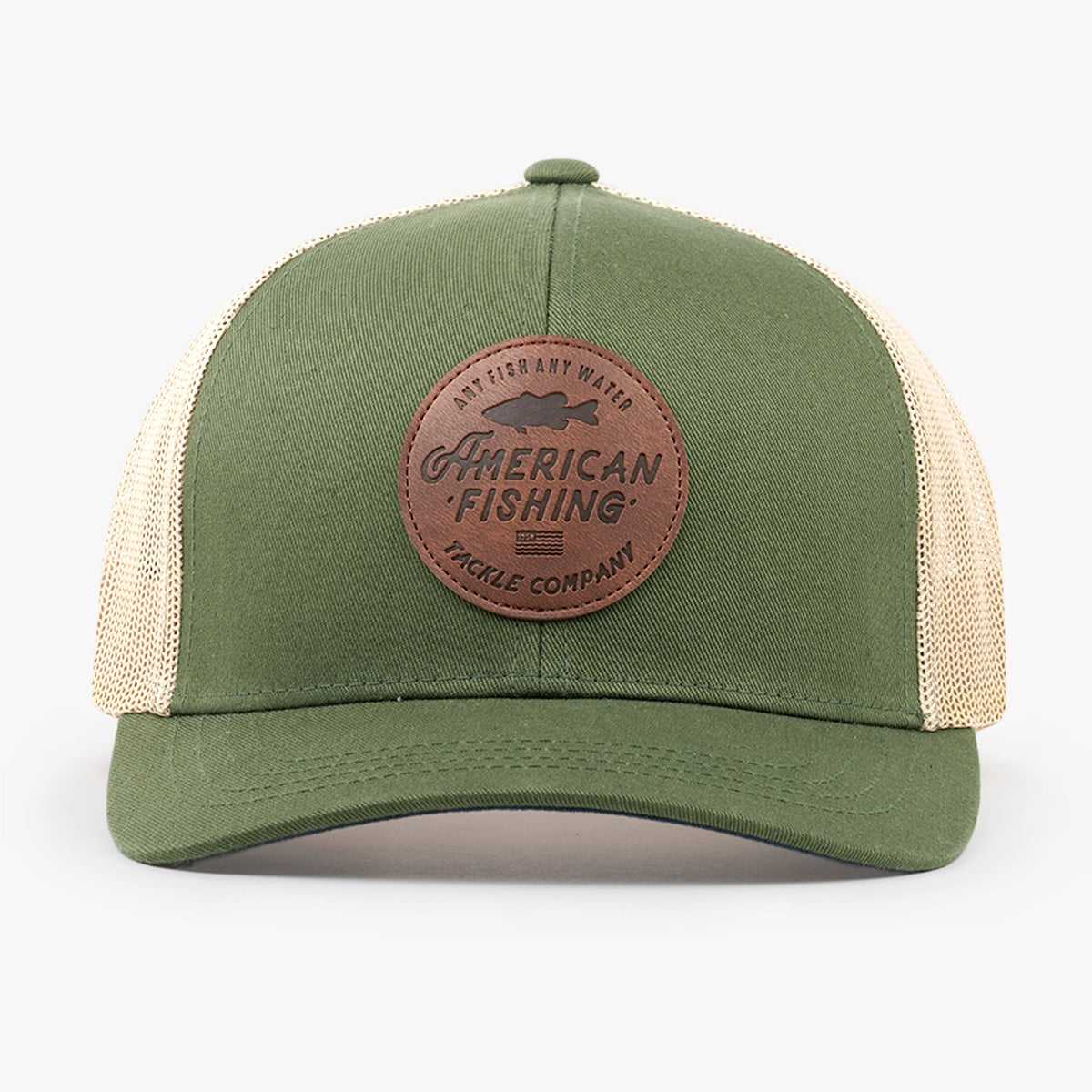 Mens Lemonade Leather Trucker Hat - AFTCO