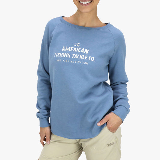 Womens Women's Whiskey Crewneck Fleece - AFTCO