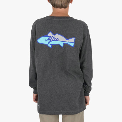 Kids|Mens Youth Red Hot LS T-Shirt - AFTCO