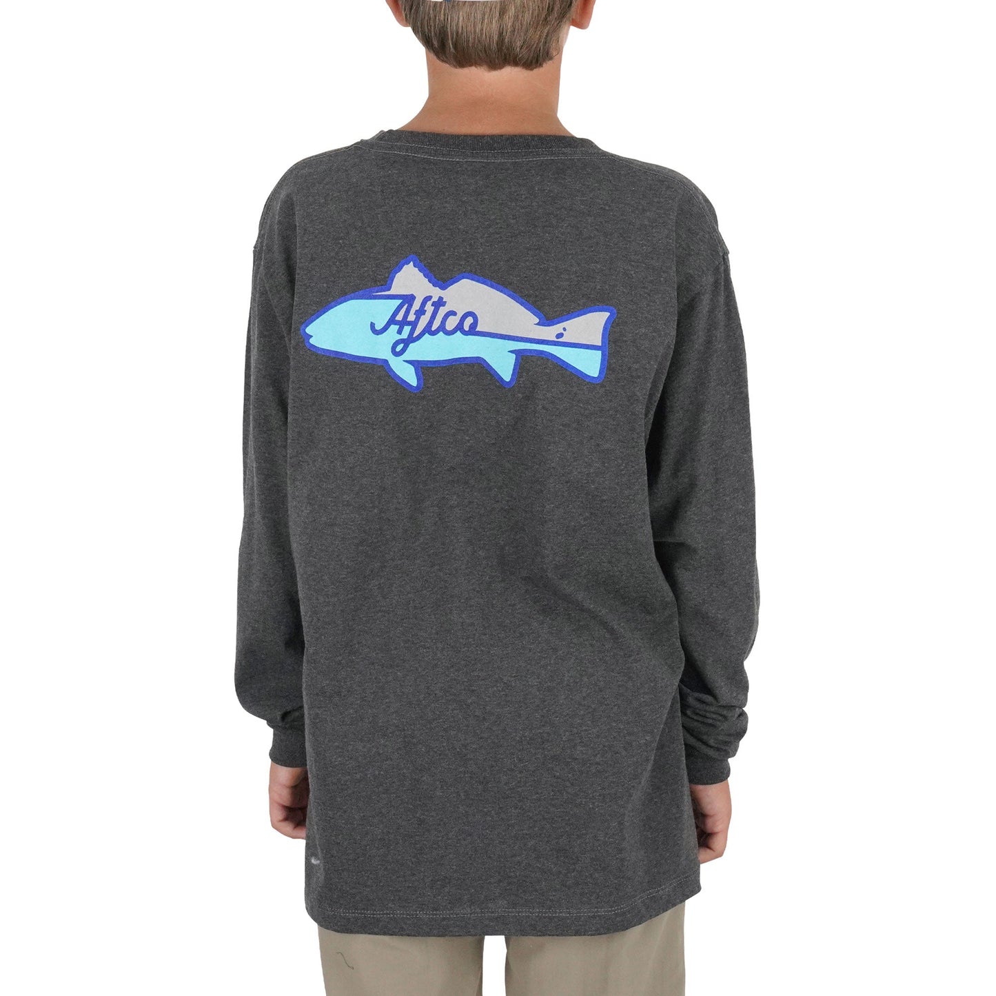 Kids|Mens Youth Red Hot LS T-Shirt - AFTCO