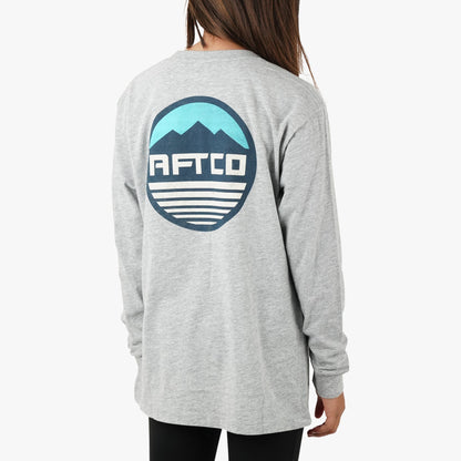 Kids|Mens Youth Peaks LS Fishing T-Shirt For Kids - AFTCO