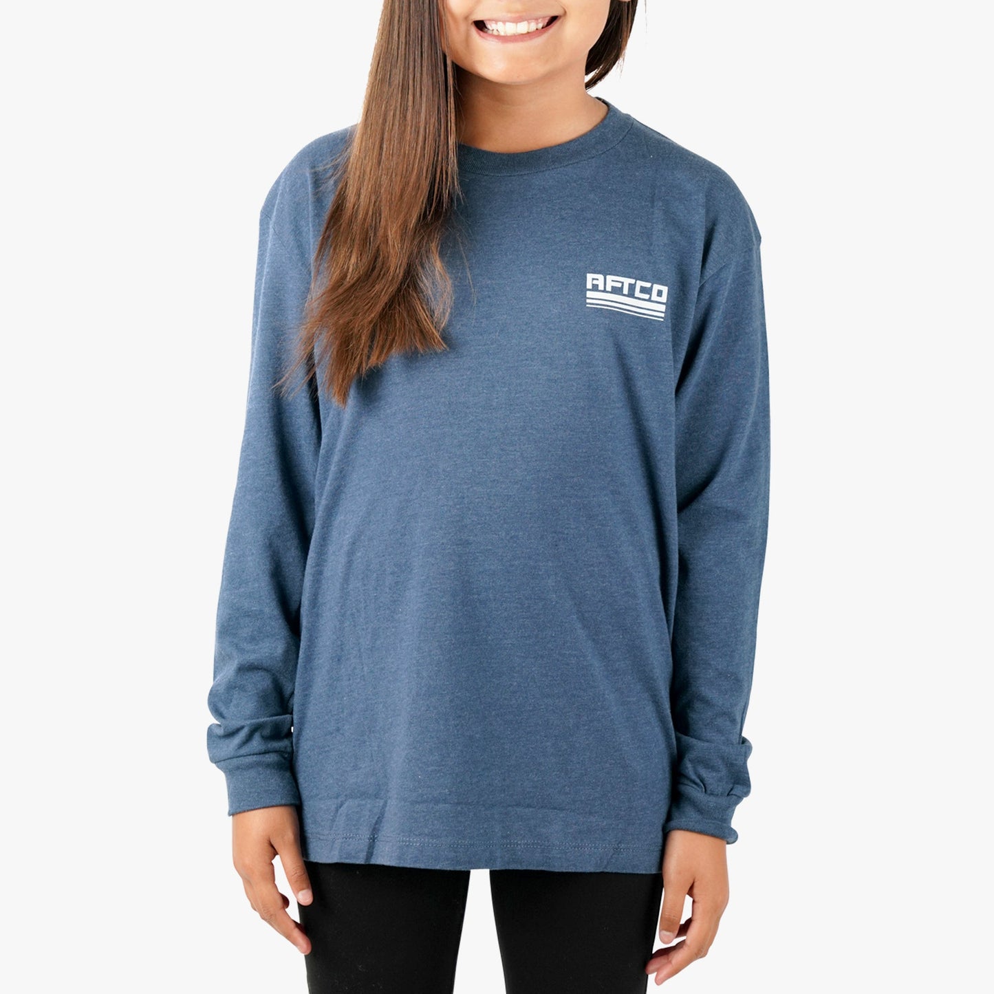 Kids|Mens Youth Peaks LS Fishing T-Shirt For Kids - AFTCO