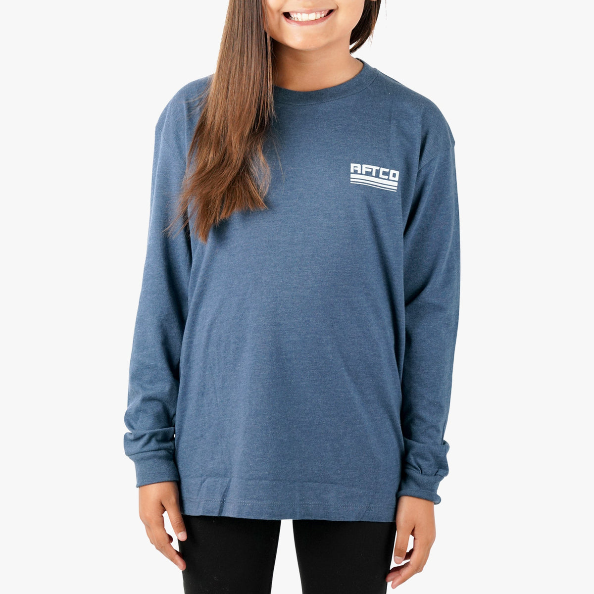 Kids|Mens Youth Peaks LS Fishing T-Shirt For Kids - AFTCO