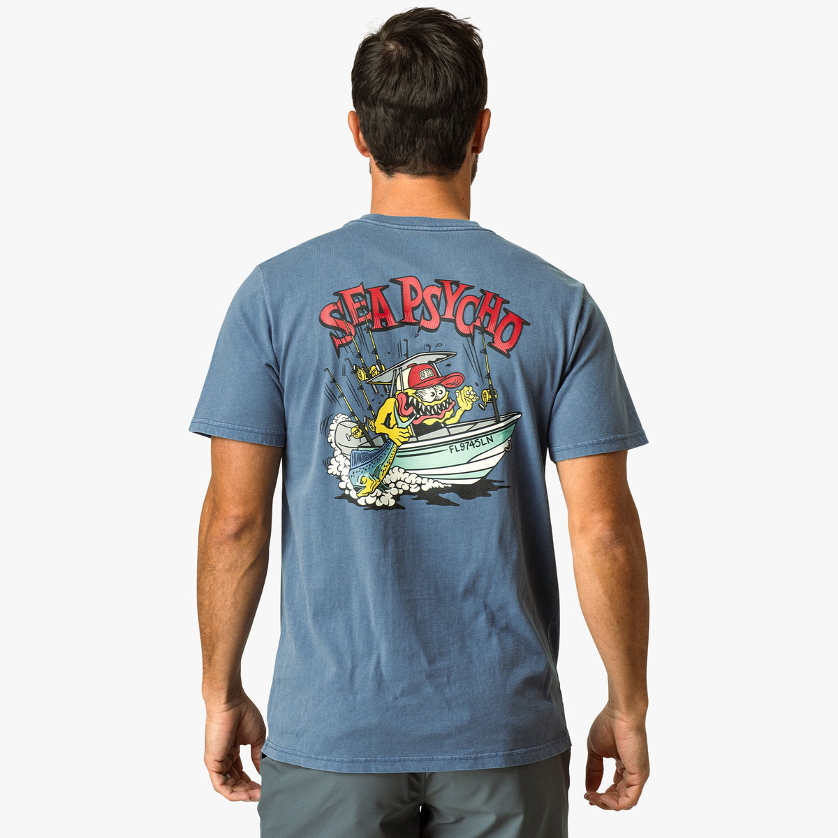 Mens Sea Psycho Short Sleeve Fishing T-Shirt - AFTCO