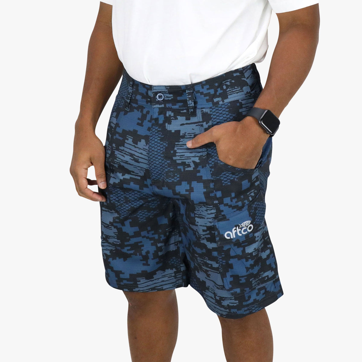 Mens Tactical Camo Fishing Shorts - AFTCO - AFTCO