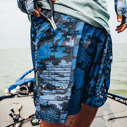 Mens Tactical Camo Fishing Shorts - AFTCO - AFTCO