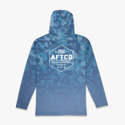 Mens OG Camo UVX LS Hooded Fishing Shirt - AFTCO