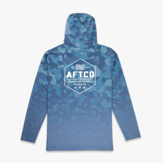 Mens OG Camo UVX LS Hooded Fishing Shirt - AFTCO