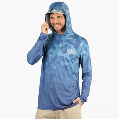 Mens OG Camo UVX LS Hooded Fishing Shirt - AFTCO