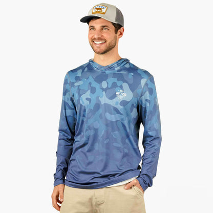 Mens OG Camo UVX LS Hooded Fishing Shirt - AFTCO
