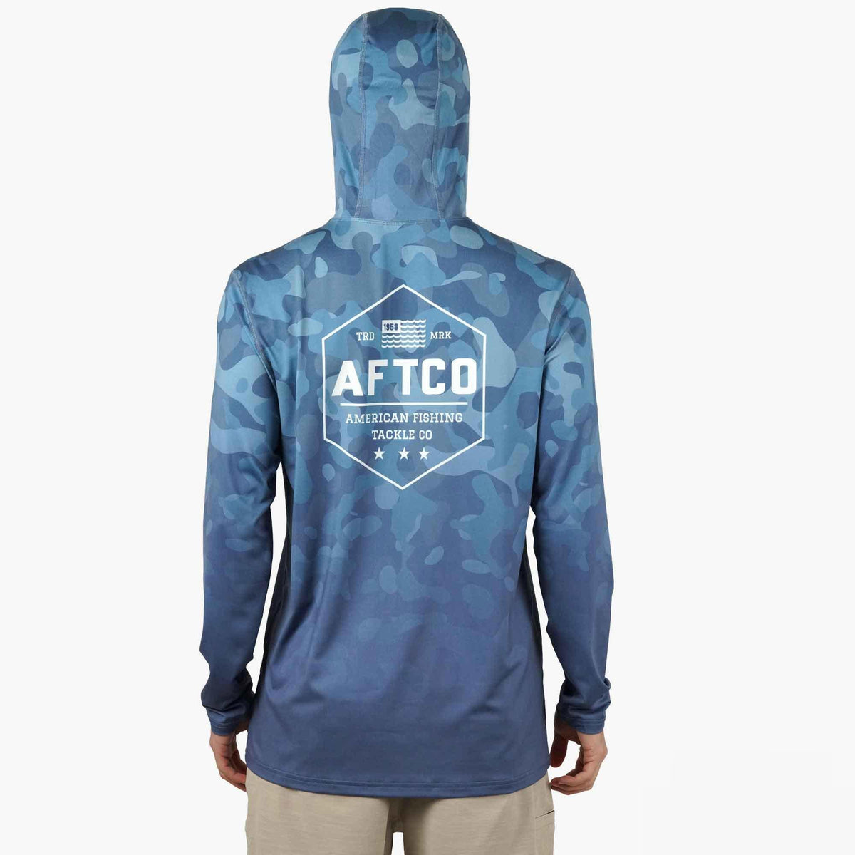 Mens OG Camo UVX LS Hooded Fishing Shirt - AFTCO