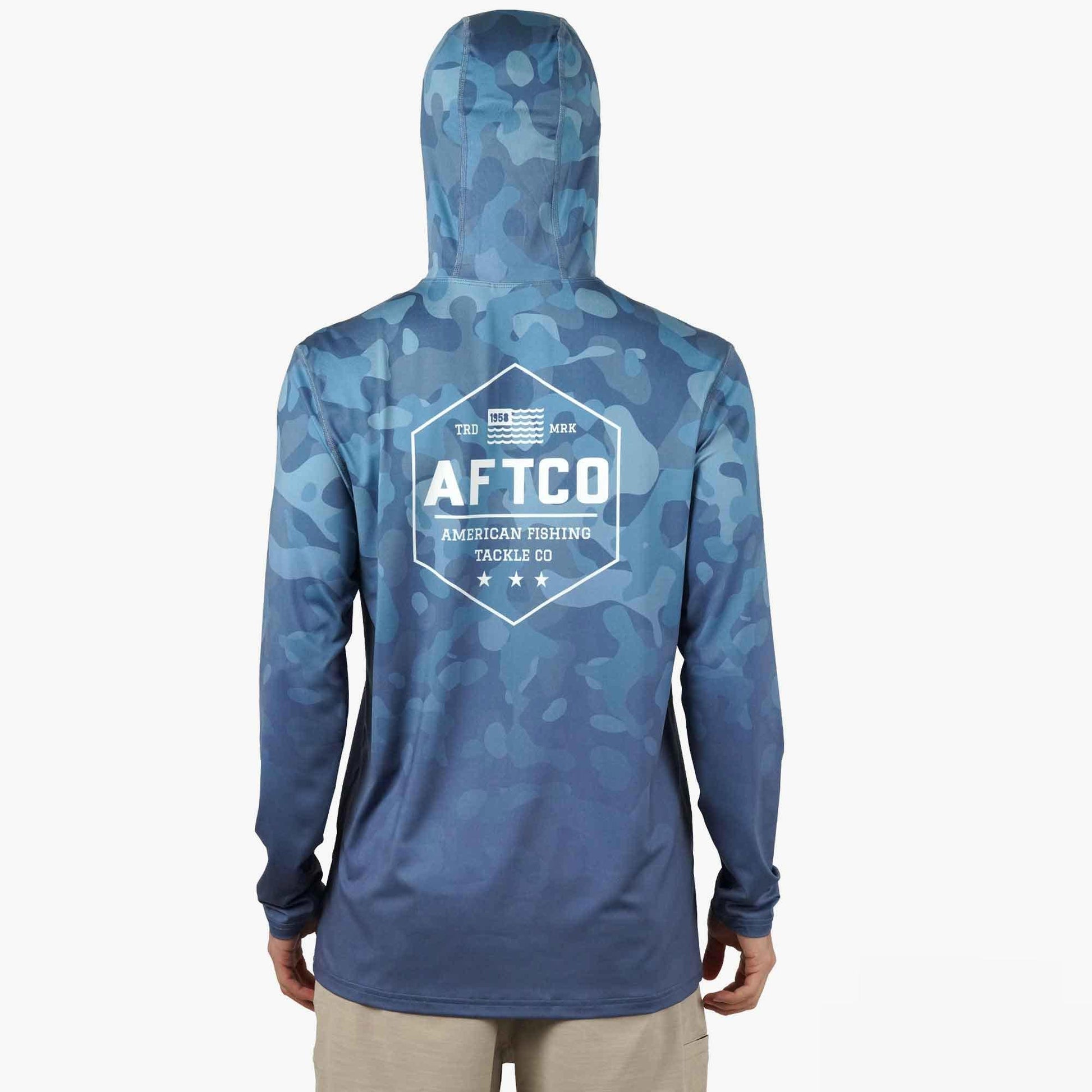 Mens OG Camo UVX LS Hooded Fishing Shirt - AFTCO