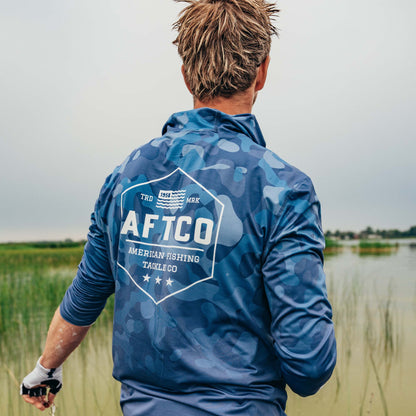 Mens OG Camo UVX LS Hooded Fishing Shirt - AFTCO