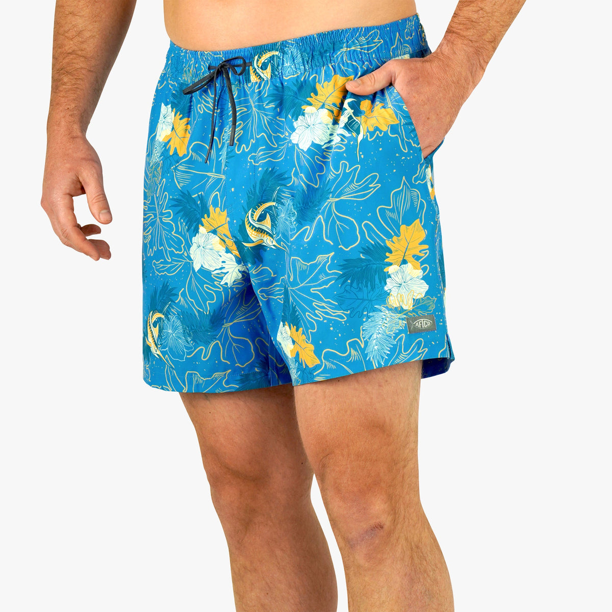 Mens Strike Printed Swim Trunks - AFTCO