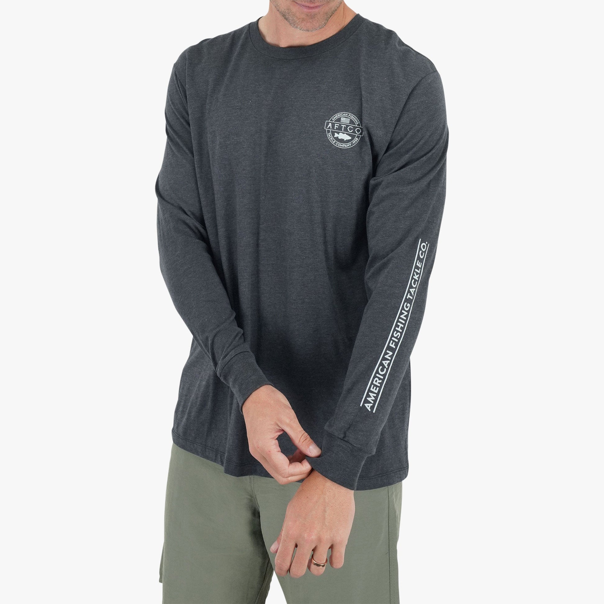 Mens Bass Patch LS T-Shirt - AFTCO