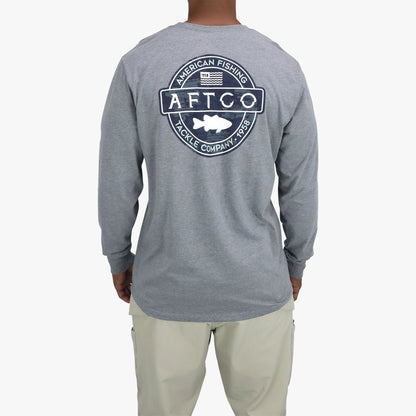 Mens Bass Patch LS T-Shirt - AFTCO