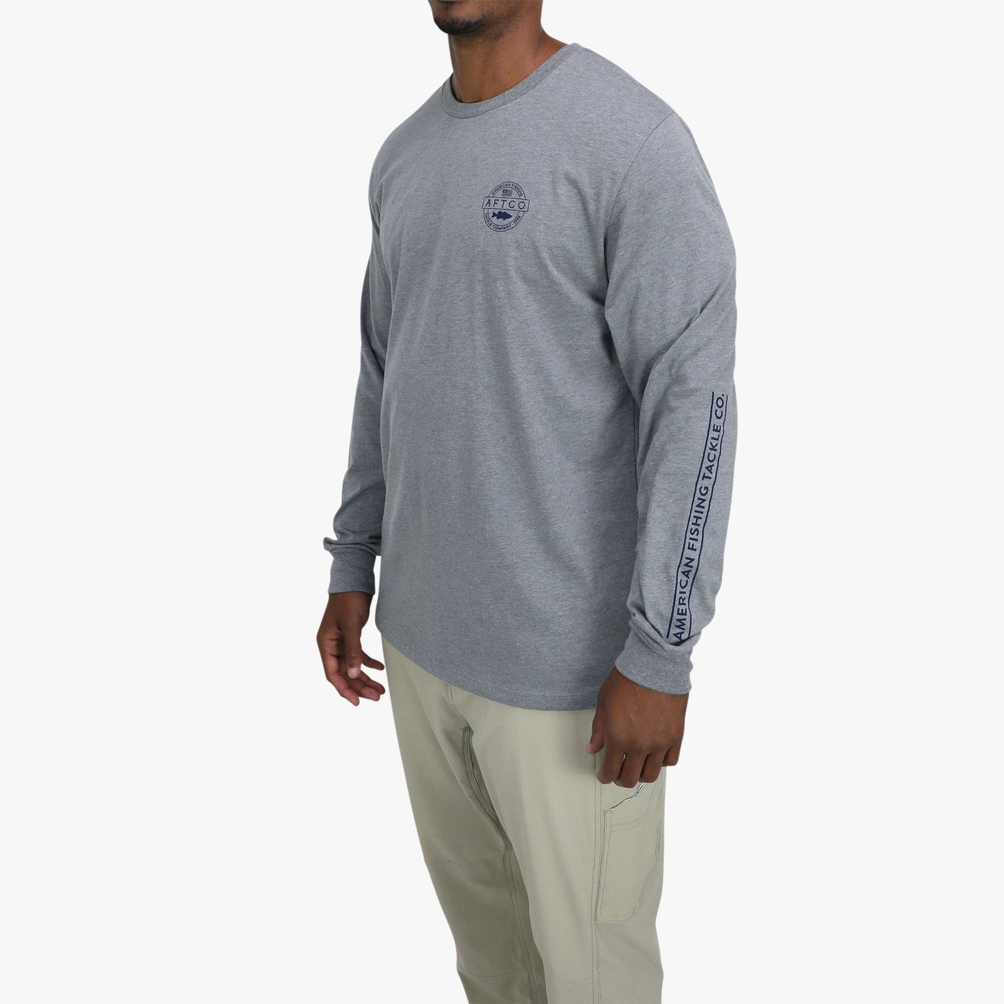 Mens Bass Patch LS T-Shirt - AFTCO
