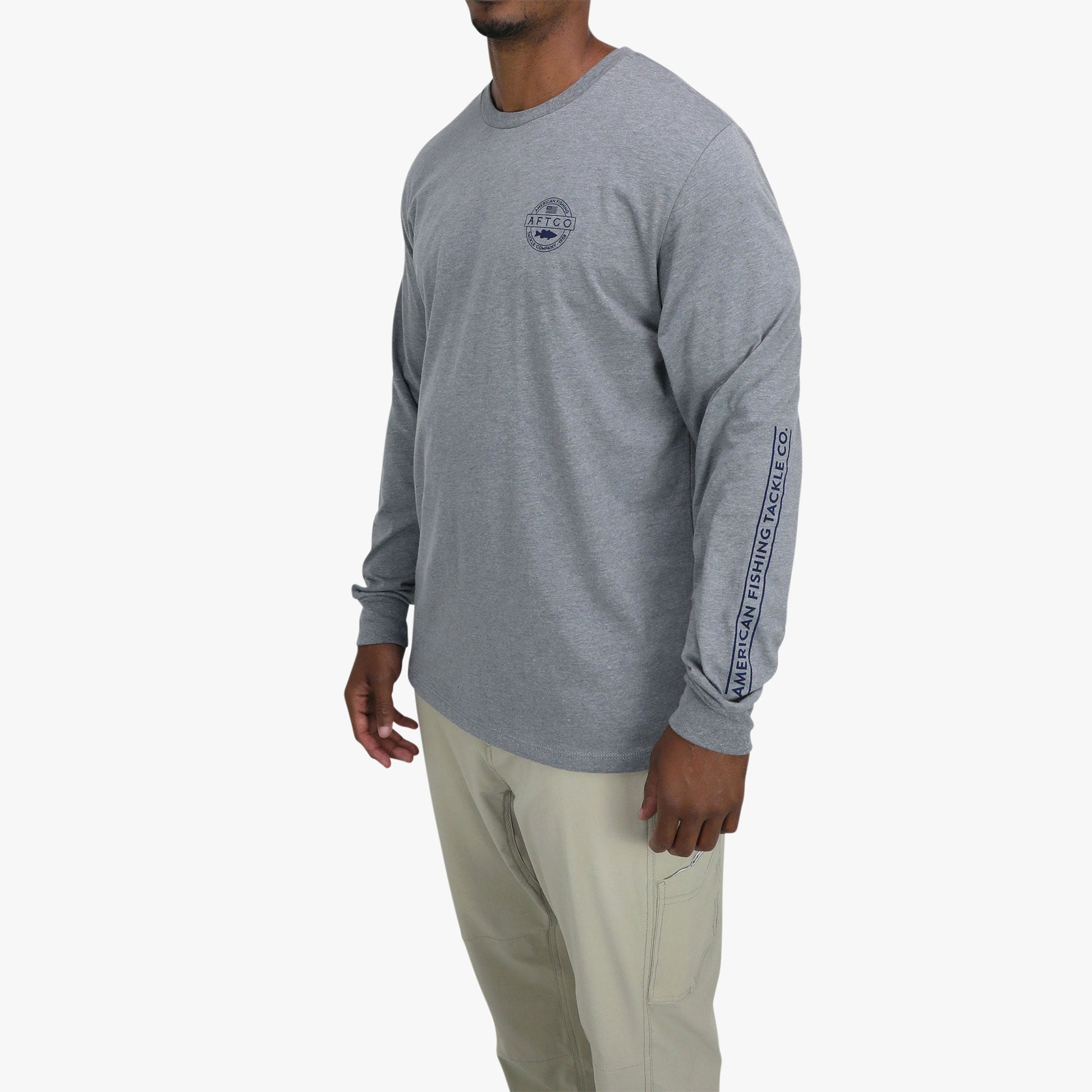 Mens Bass Patch LS T-Shirt - AFTCO