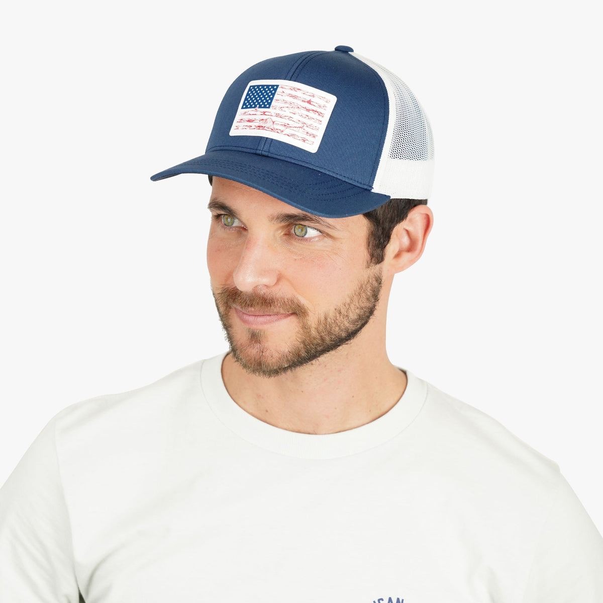 Mens Wavy Low Profile Fishing Hat - AFTCO