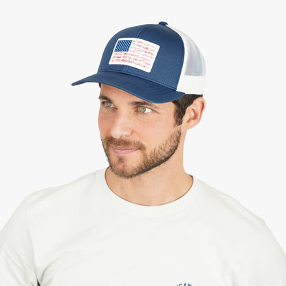 Mens Wavy Low Profile Fishing Hat - AFTCO