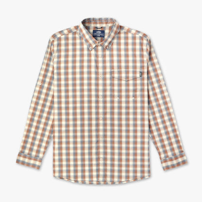 Mens Portside LS Button Down Fishing Shirt - AFTCO