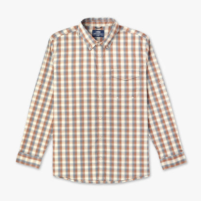 Mens Portside LS Button Down Fishing Shirt - AFTCO