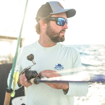 Mens Summertime UVX LS Sun Protection Fishing Shirt - AFTCO