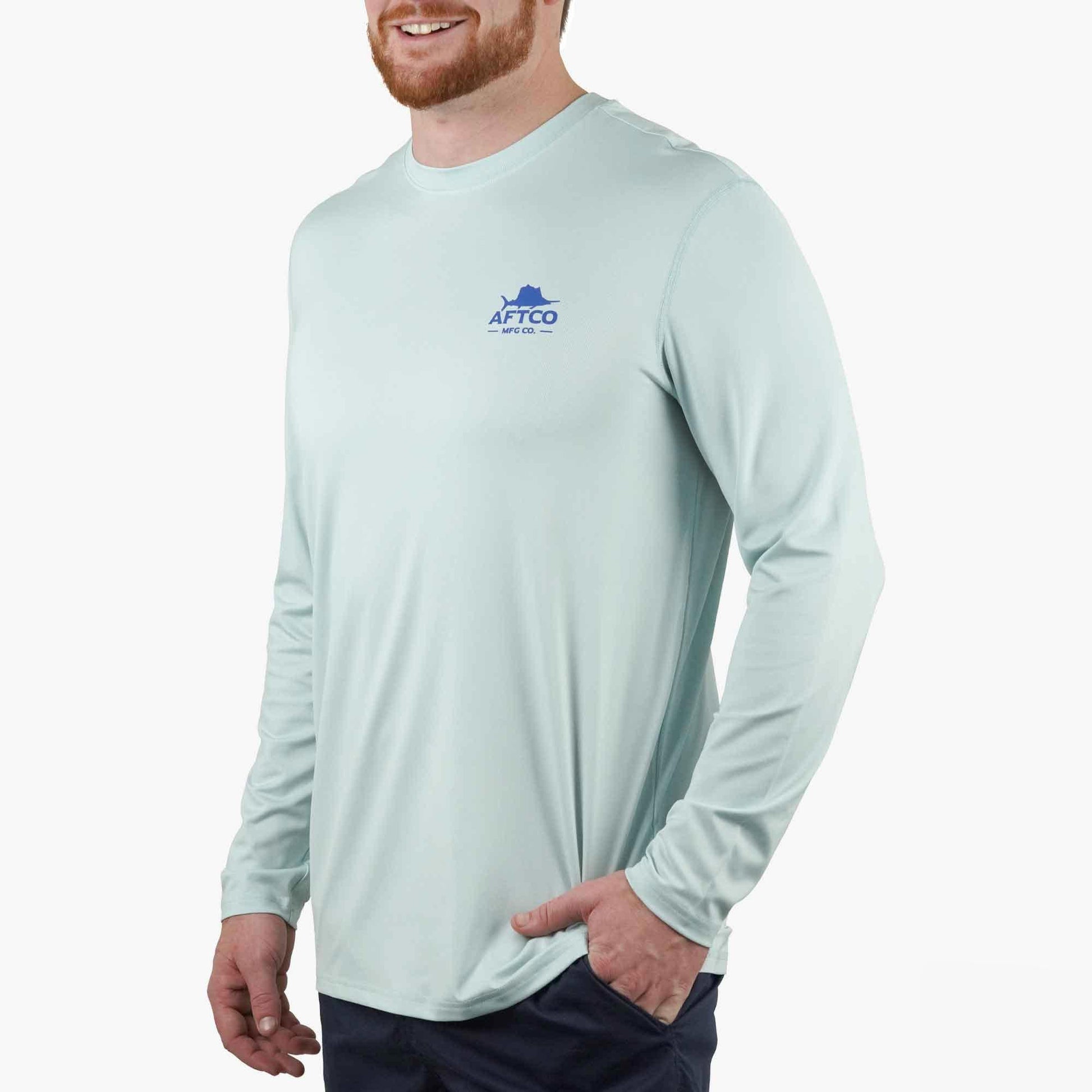 Mens Summertime UVX LS Sun Protection Fishing Shirt - AFTCO