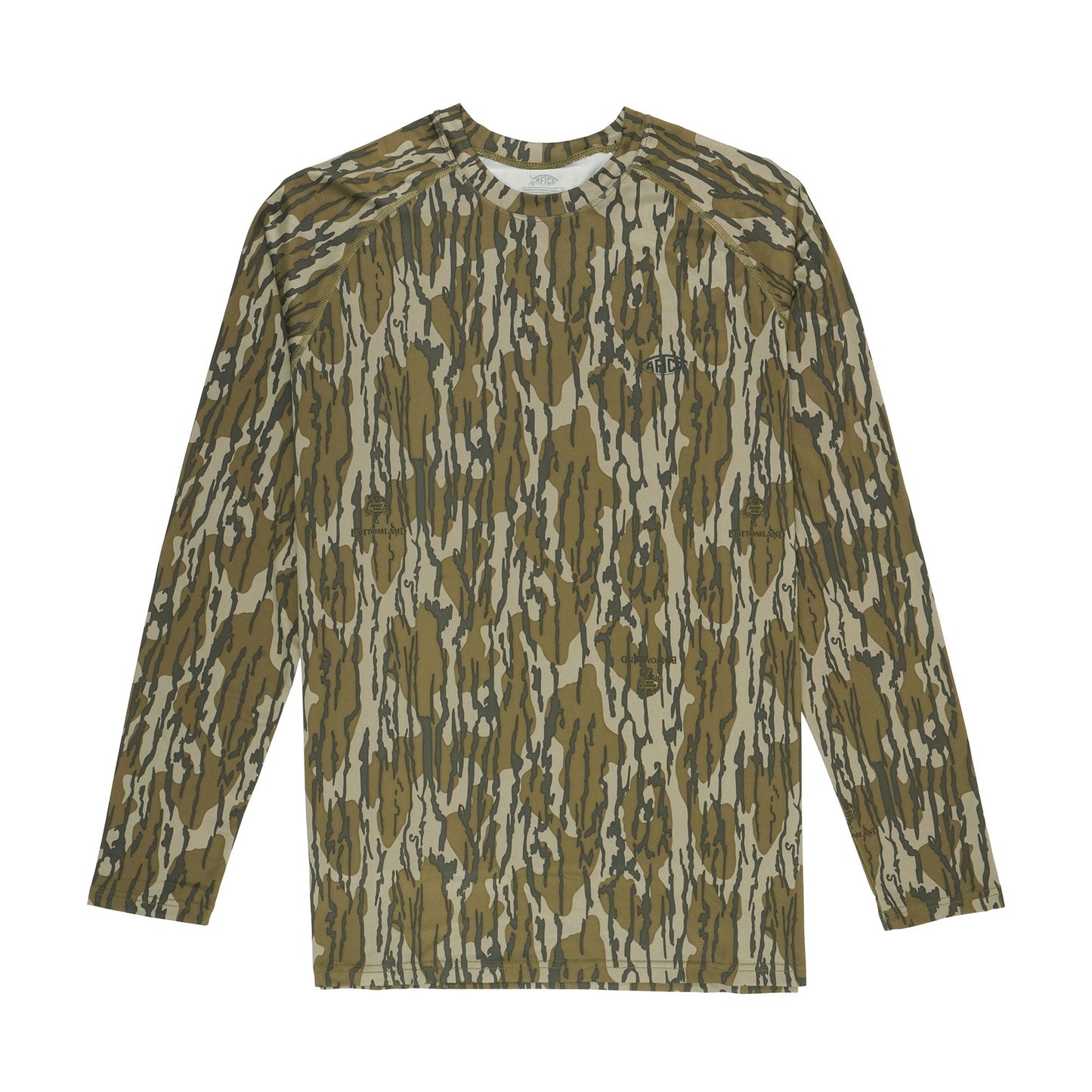 Mens Mossy Oak® Camo LS Performance Shirt - AFTCO