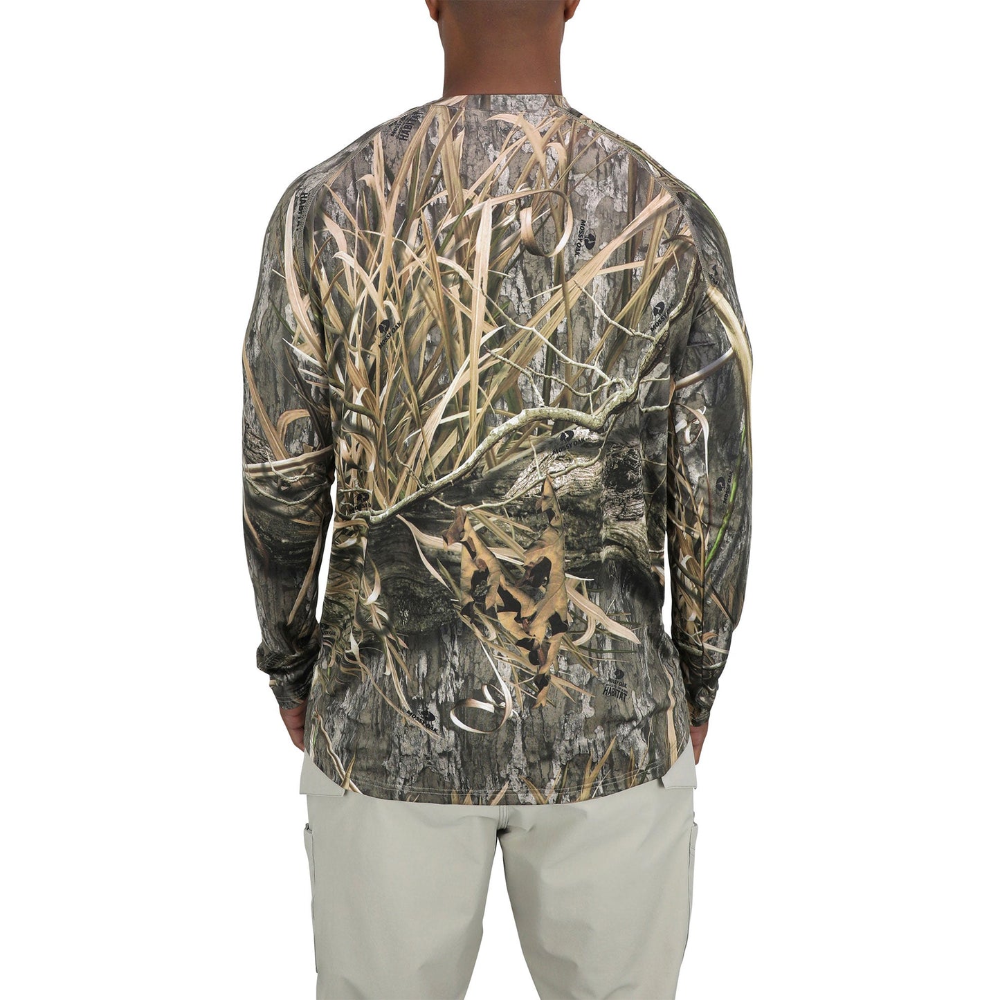 Mens Mossy Oak® Camo LS Performance Shirt - AFTCO