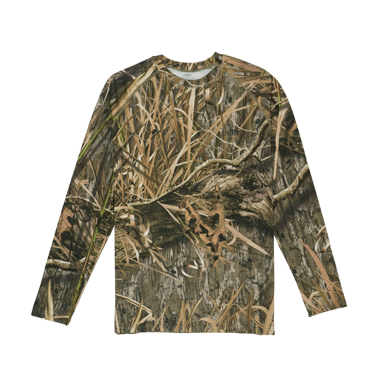 Mens Mossy Oak® Camo LS Performance Shirt - AFTCO
