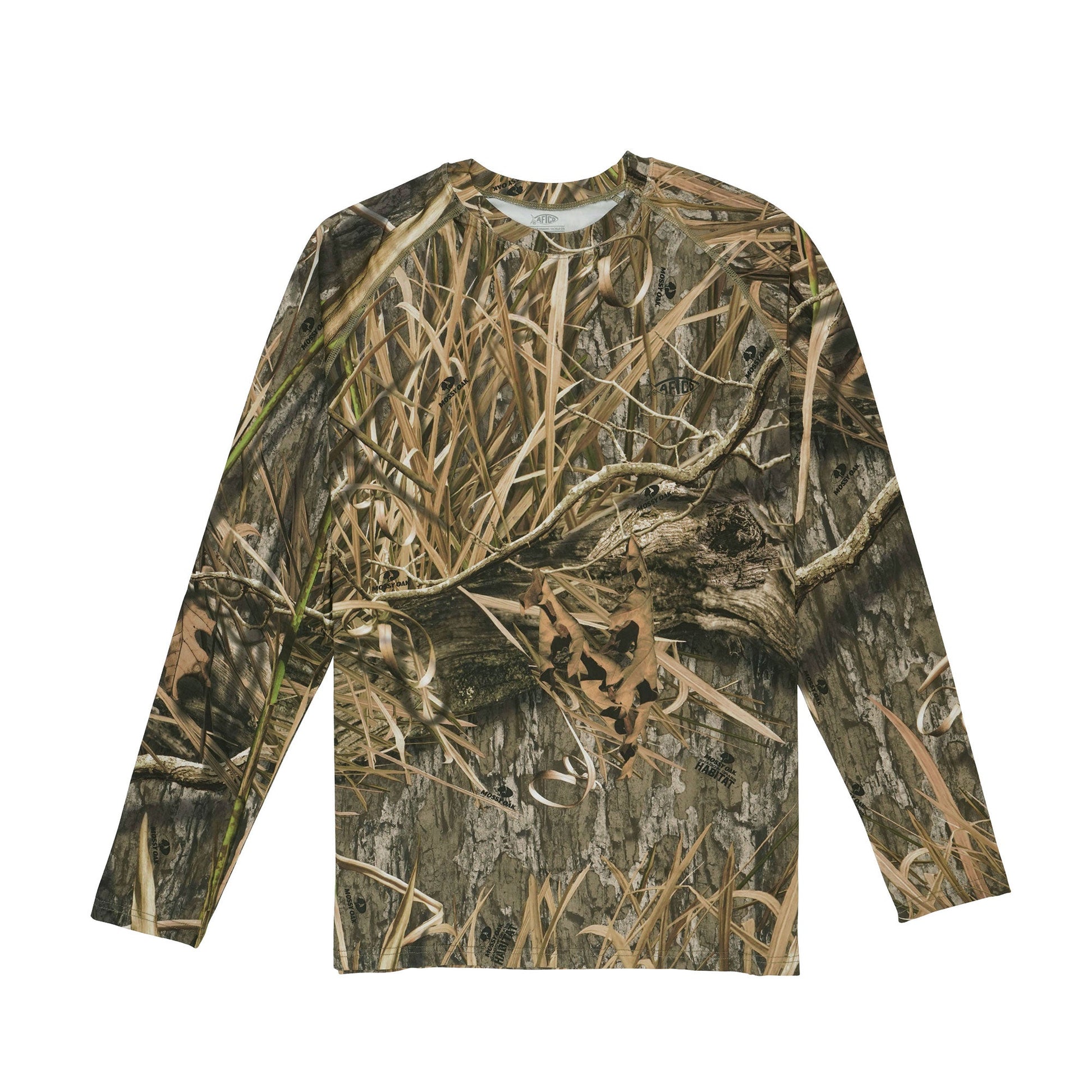 Mens Mossy Oak® Camo LS Performance Shirt - AFTCO