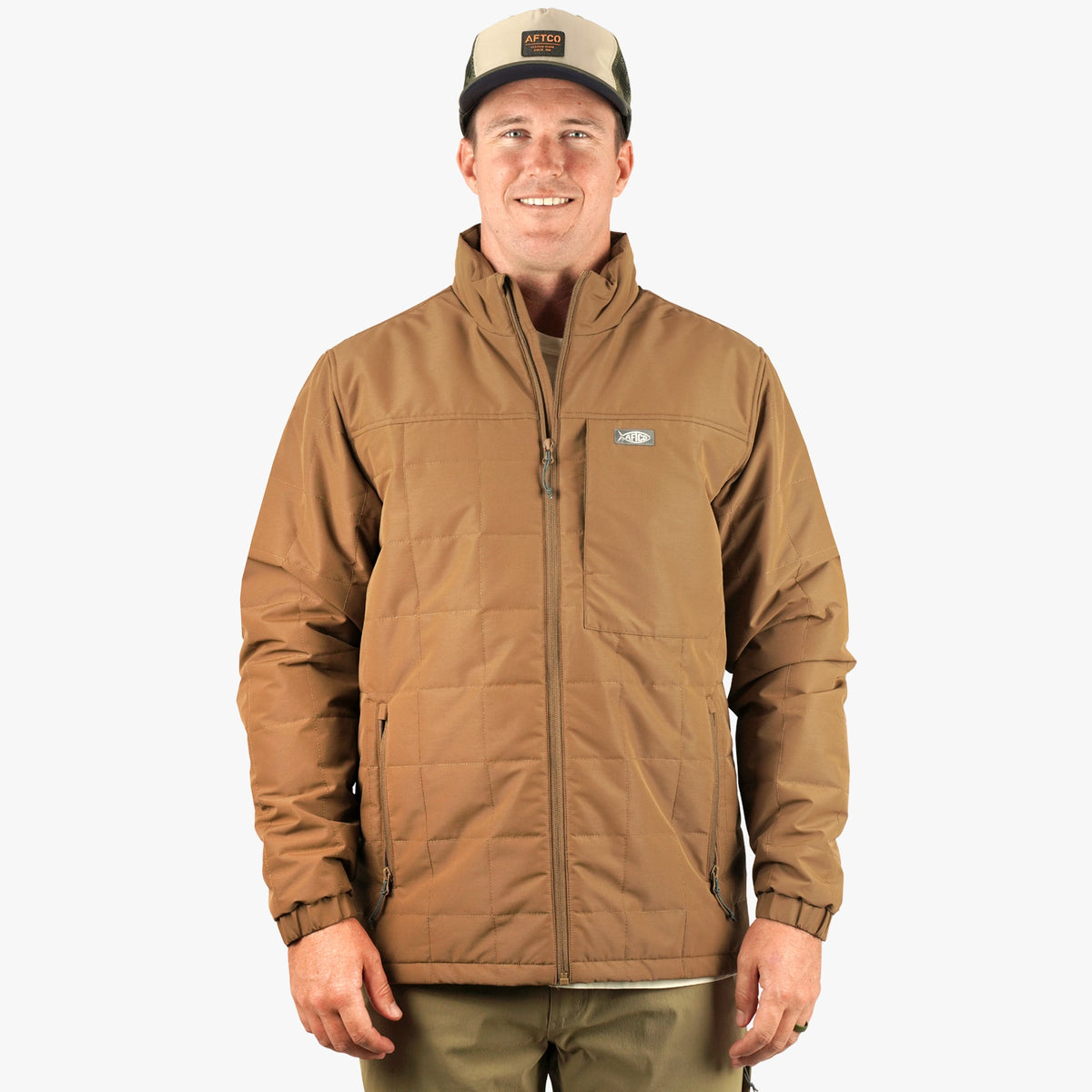 Mens Crosswind Insulated Fishing Puffer Jacket - AFTCO