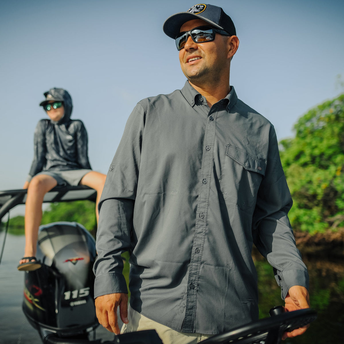 Mens Palomar LS Vented Fishing Shirts - AFTCO