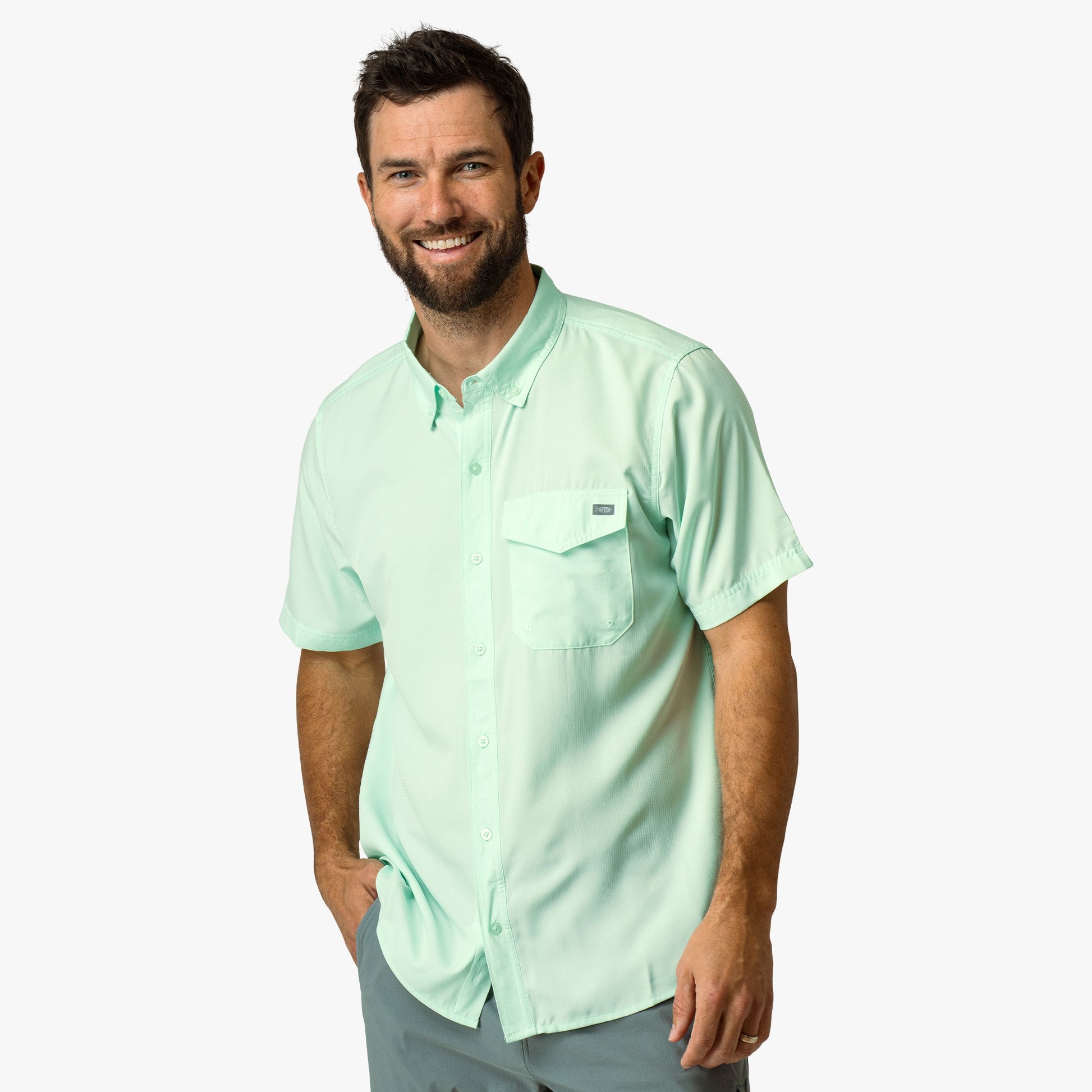 Mens Palomar SS Vented Fishing Shirt - AFTCO