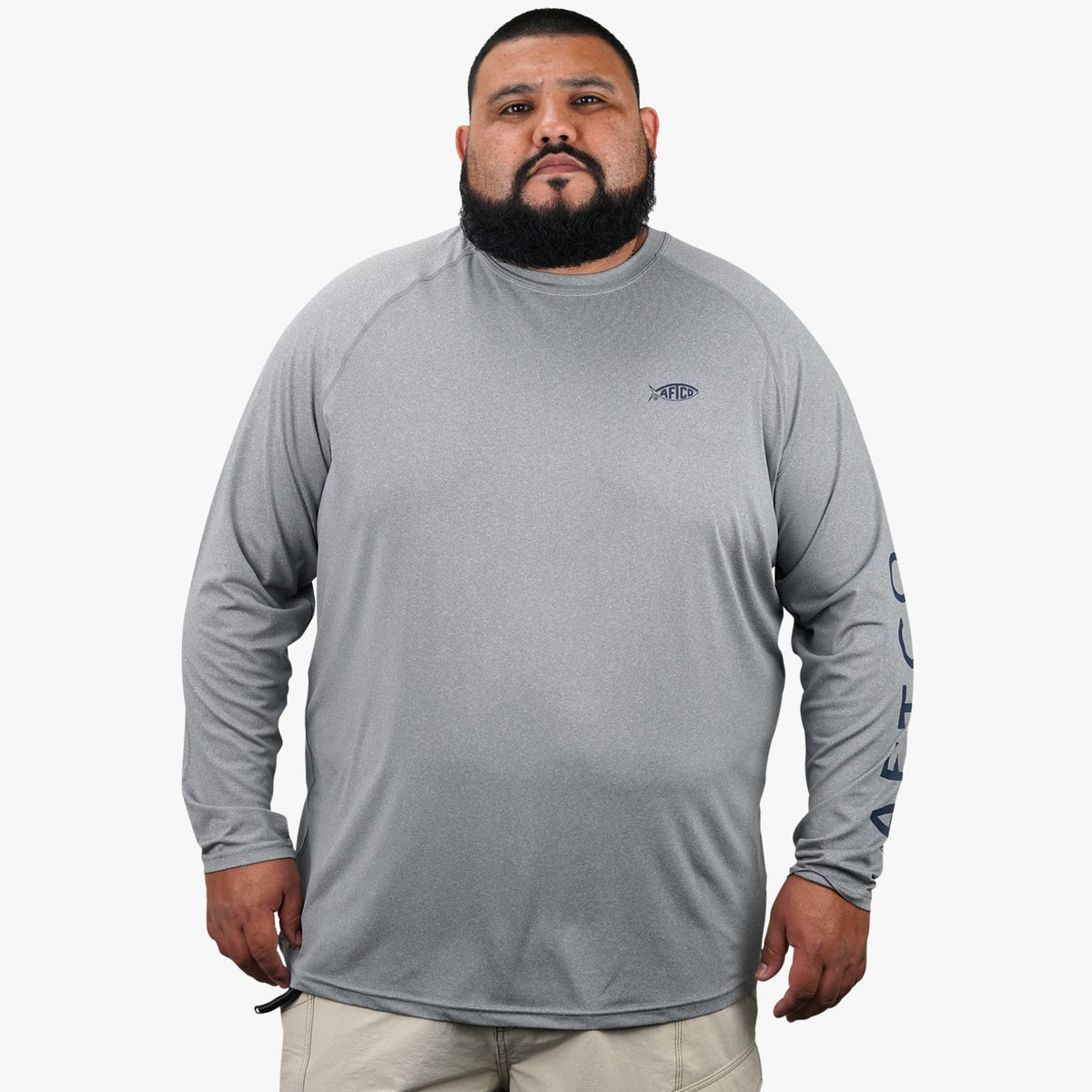 Mens Big Guy Samurai LS Performance Shirt - AFTCO