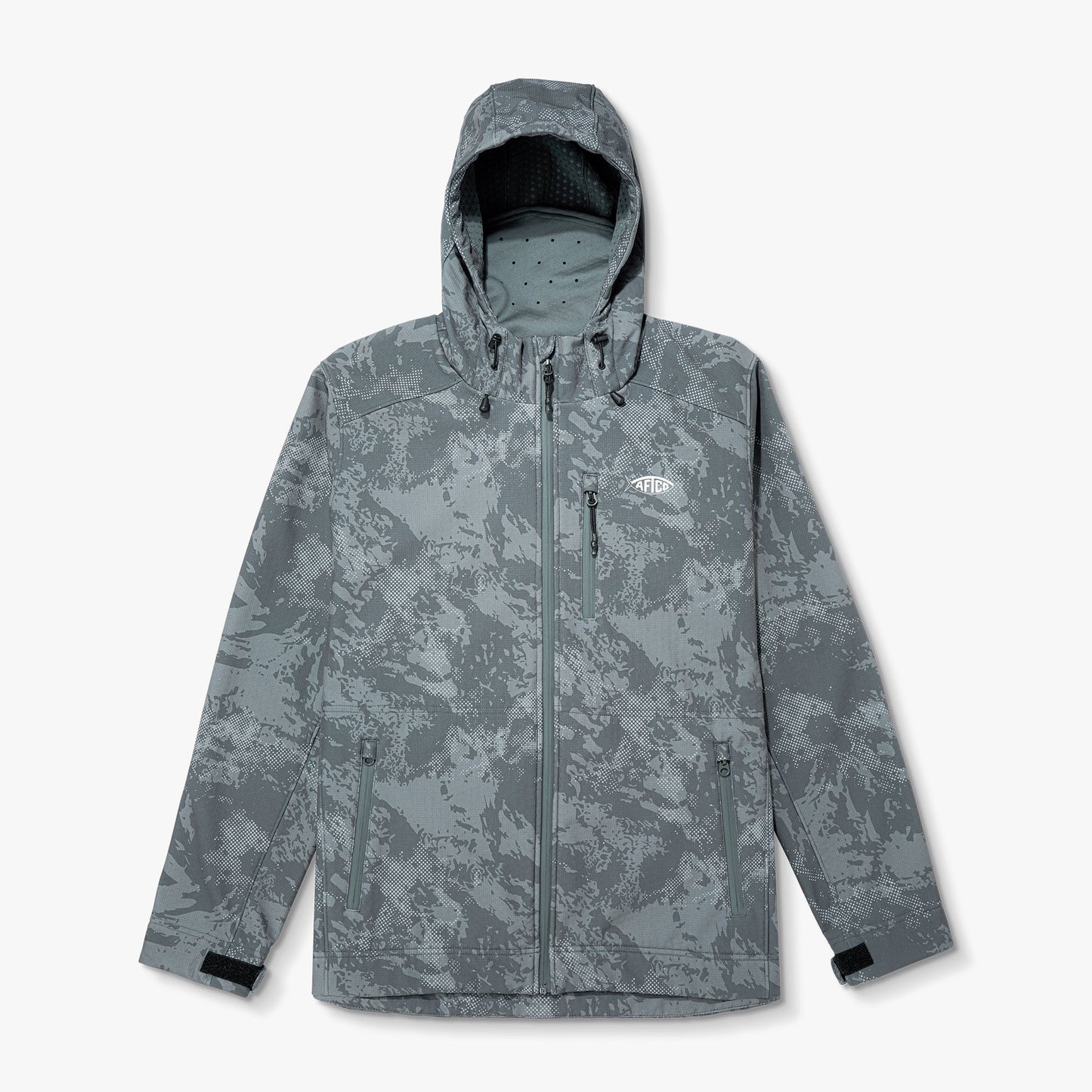 Mens Reaper Tactical Zip Up Camo Softshell Jacket - AFTCO