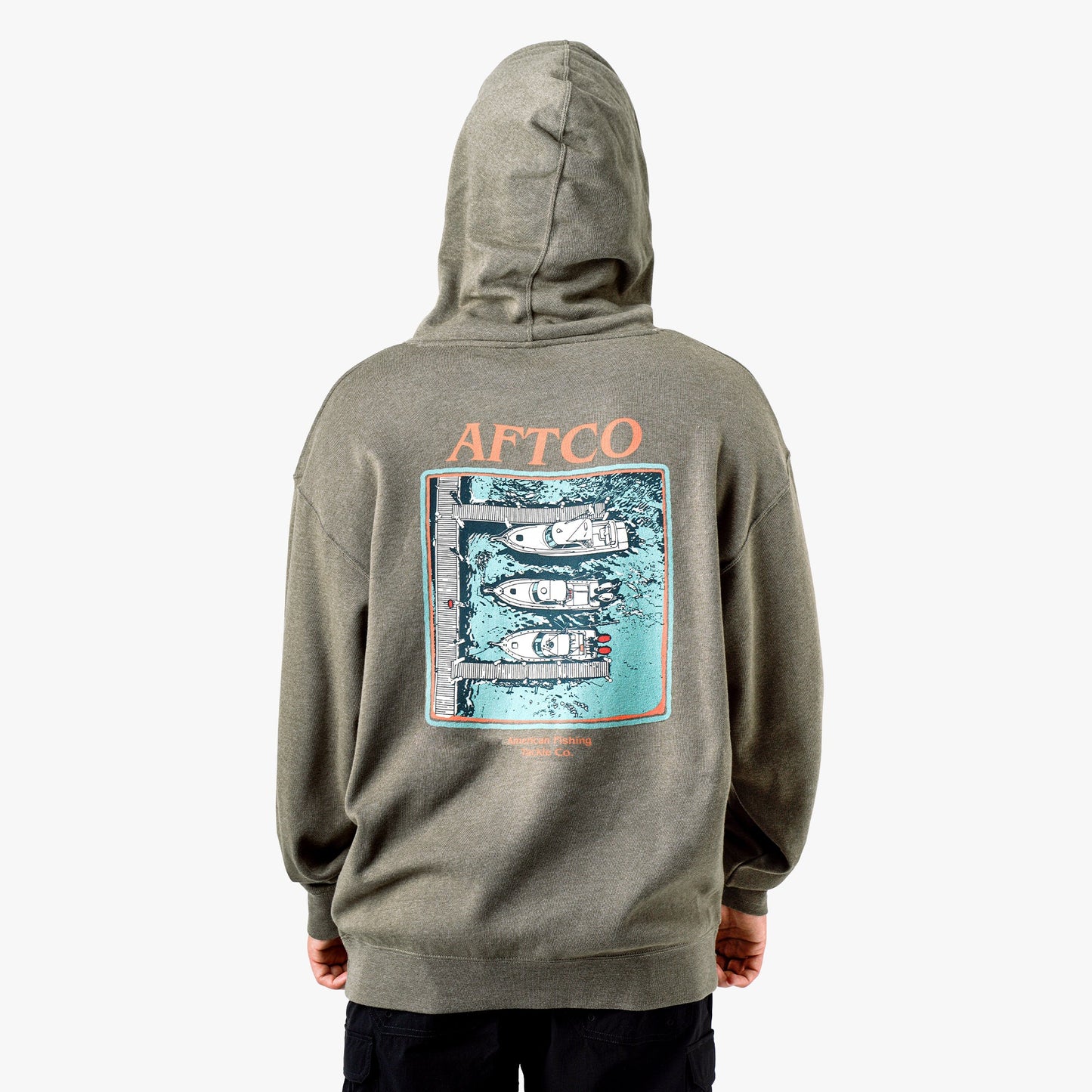 Mens Docked Mens Pullover Sweatshirt Hoodie - AFTCO