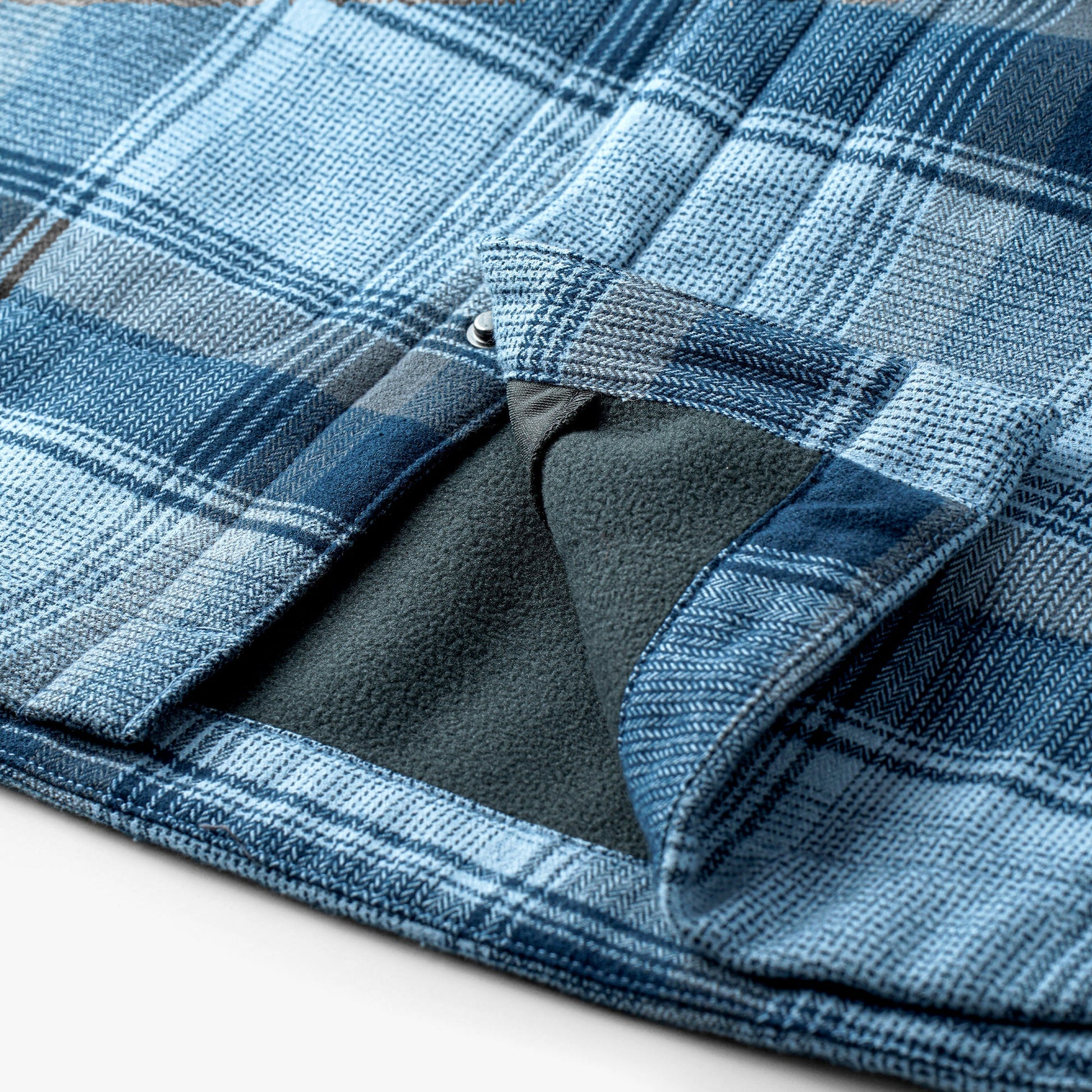 Mens Stout Button Up Flannel Shacket - AFTCO