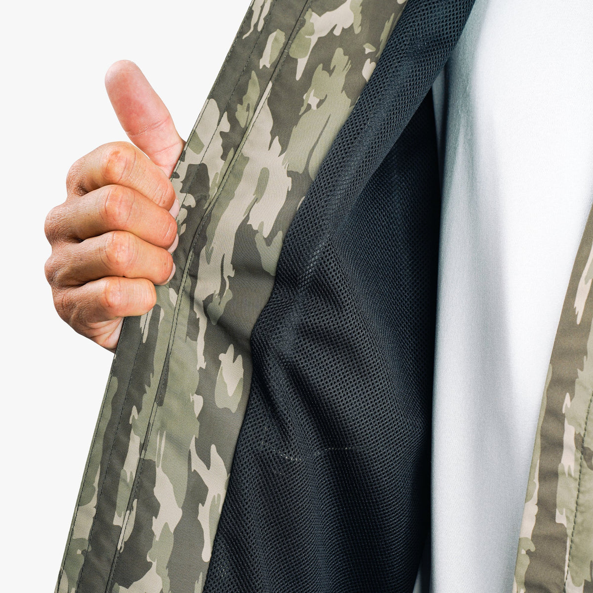 Mens Crossing Printed Camo Fishing Jacket - AFTCO