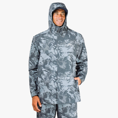Mens Crossing Printed Camo Fishing Jacket - AFTCO
