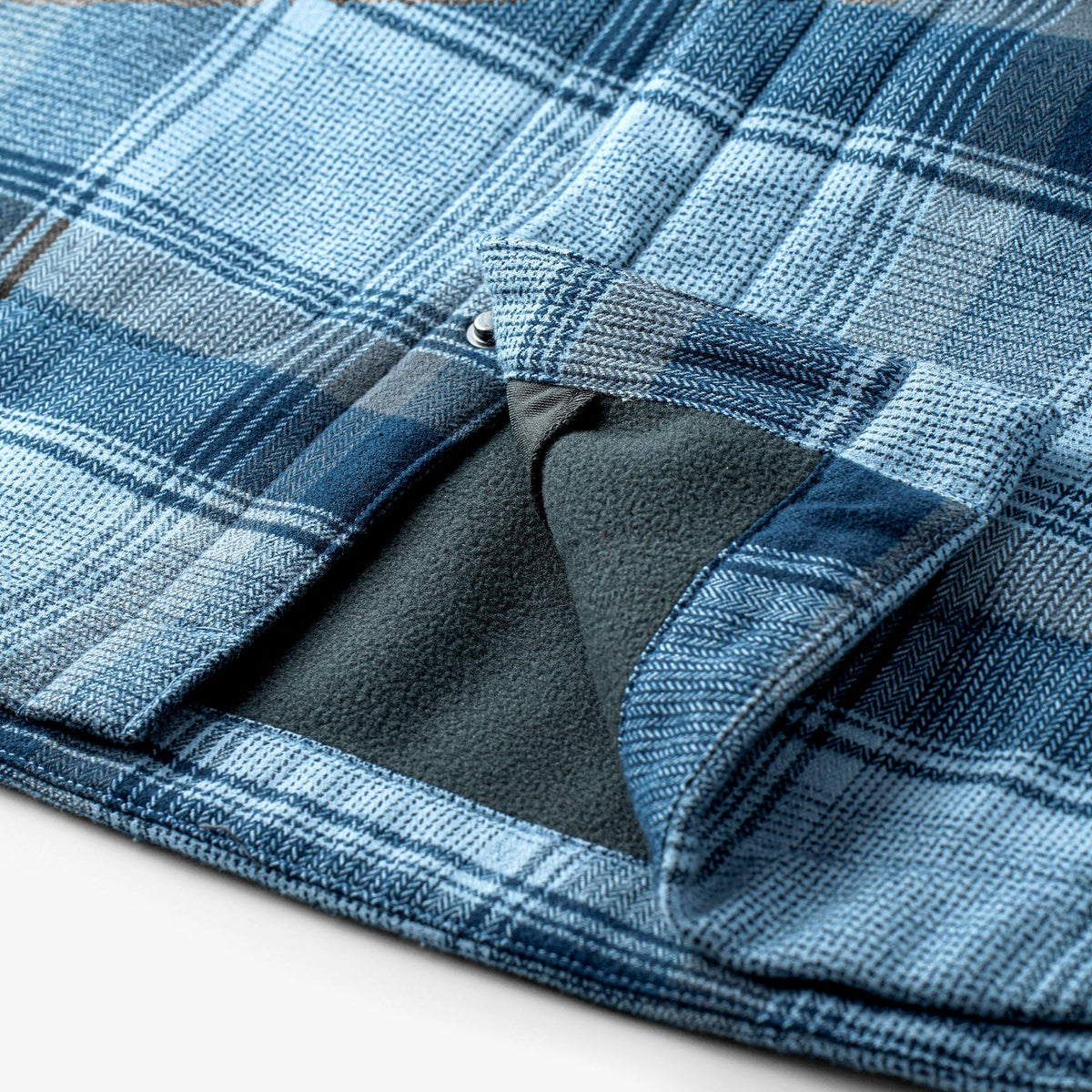Mens Stout Button Up Flannel Shacket - AFTCO