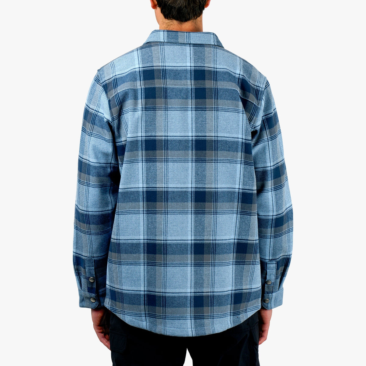 Mens Stout Button Up Flannel Shacket - AFTCO