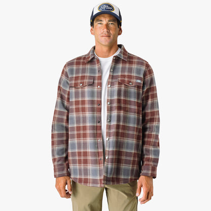 Mens Stout Button Up Flannel Shacket - AFTCO