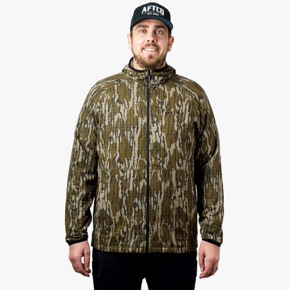 Mens ArmourLoft Mossy Oak Full Zip Fishing Hoodie - AFTCO