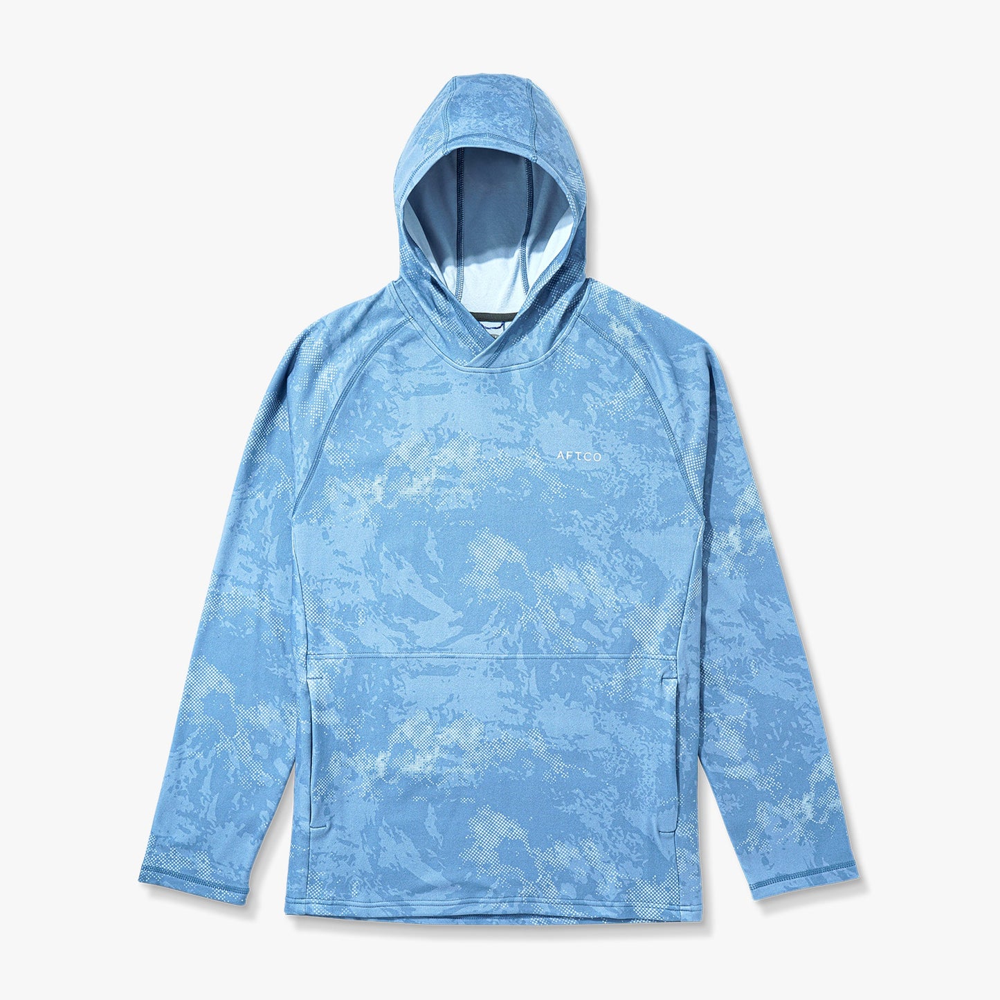 Mens Coastal Layer Printed Camo Fishing Hoodie - AFTCO
