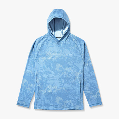 Mens Coastal Layer Printed Camo Fishing Hoodie - AFTCO