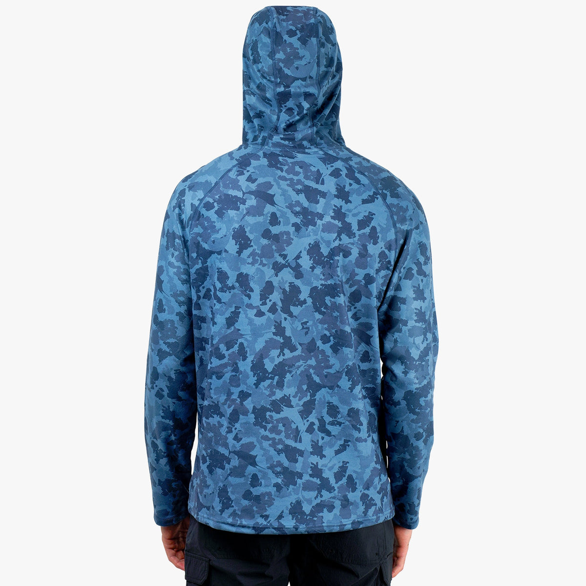 Mens Coastal Layer Printed Camo Fishing Hoodie - AFTCO