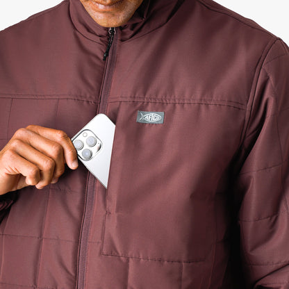 Mens Crosswind Insulated Fishing Puffer Jacket - AFTCO