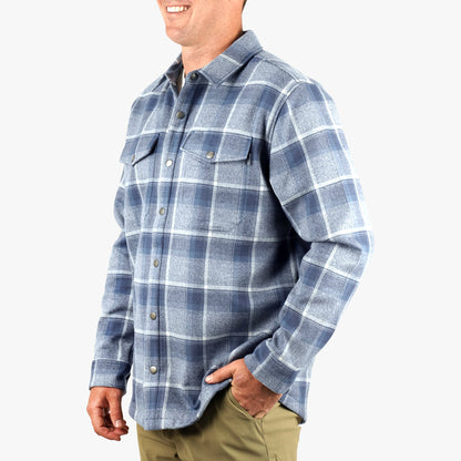 Mens Stout Flannel Shacket - AFTCO